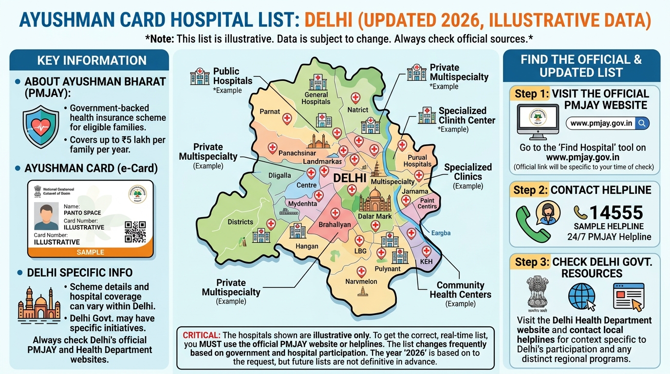 ayushman card hospital list in delhi